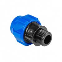 Муфта ПНД компр. соединительная c наружной резьбой 90х2 1/2" (16/1) VALFEX К